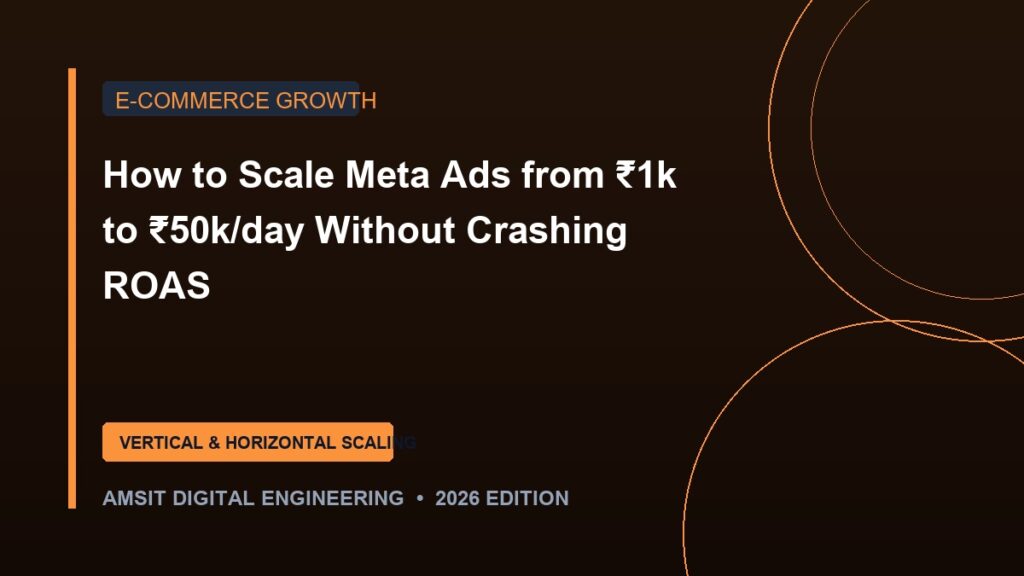 How to Scale Meta Ads Budget from 1k to 50k ROAS Strategy 2026