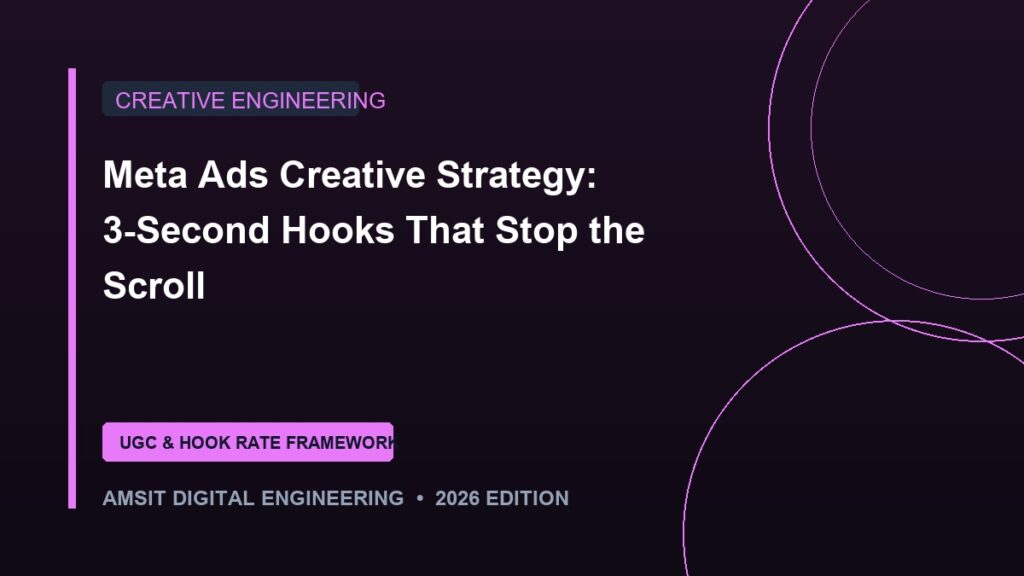 Meta Ads Creative Strategy 3 Second Hooks and UGC Blueprint 2026