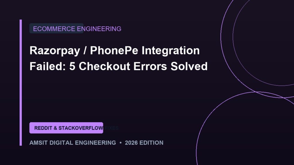 Razorpay and PhonePe payment gateway integration failed checkout error fixes